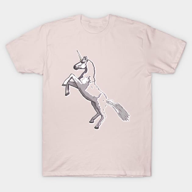 Rearing Unicorn T-Shirt by JoanNinjaHen